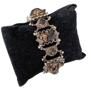 Vintage Acrylic Tiger Eye Panel Bracelet